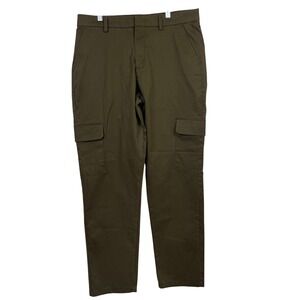 Kenneth Cole New York Men's‎ Olive Cargo Pants Stretch Twill Size 34x30